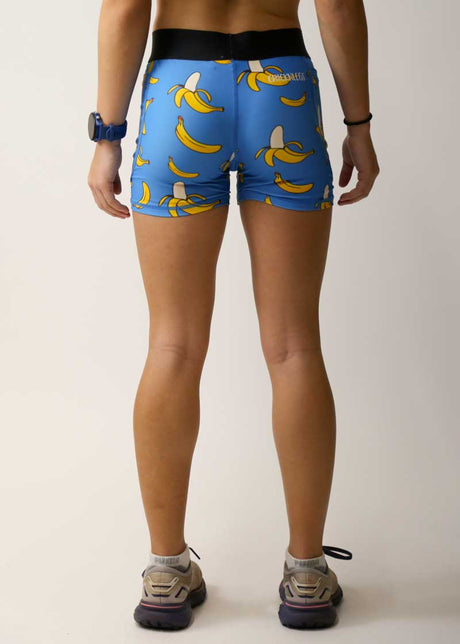 Women's Blue Bananas 3" 2-Pocket Compression Shorts XS S M L XL