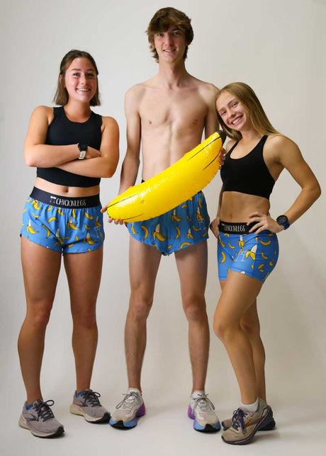 Women's Blue Bananas 3" 2-Pocket Compression Shorts XS S M L XL