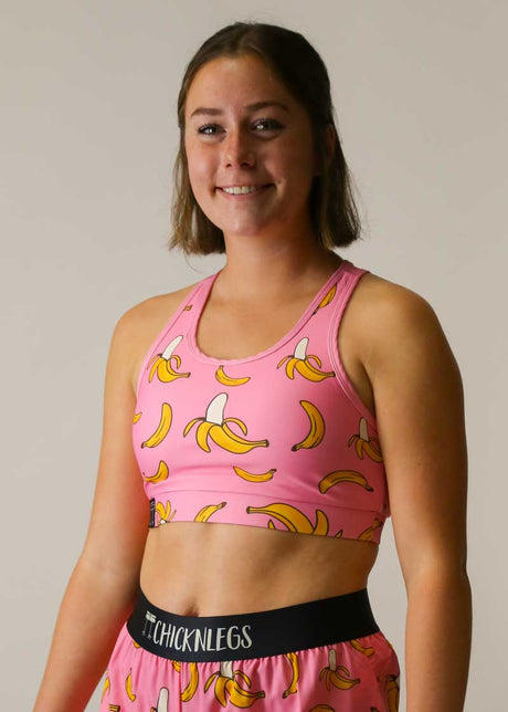 Women's Pink Bananas OG Sports Bra XXS-XL