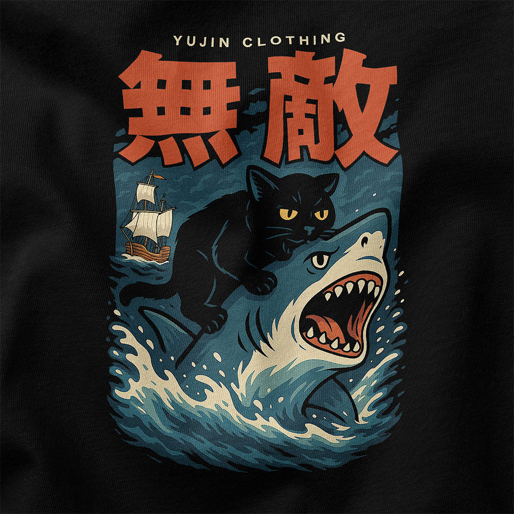 Shark Attack Cat T-Shirt