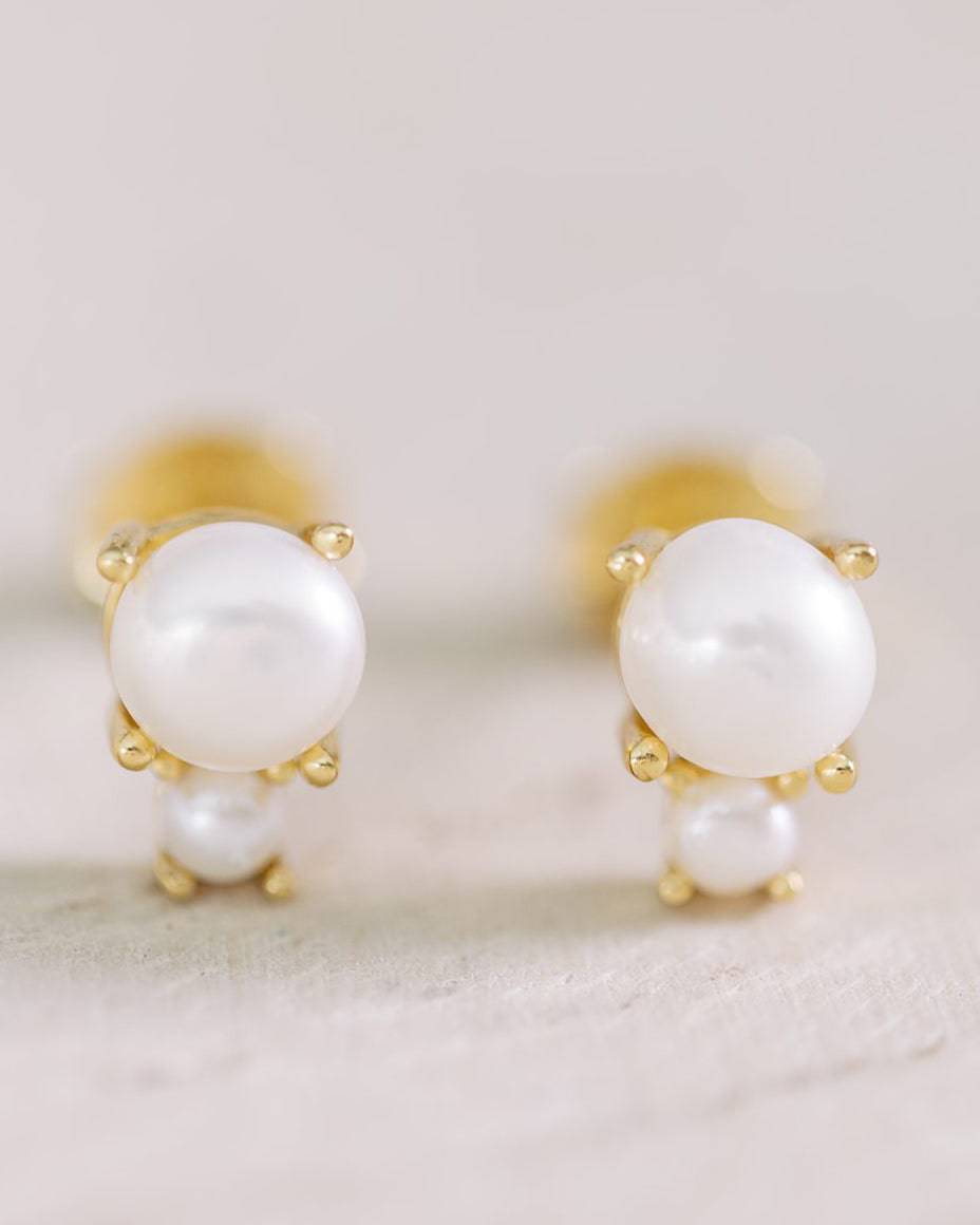 Double Pearl Studs