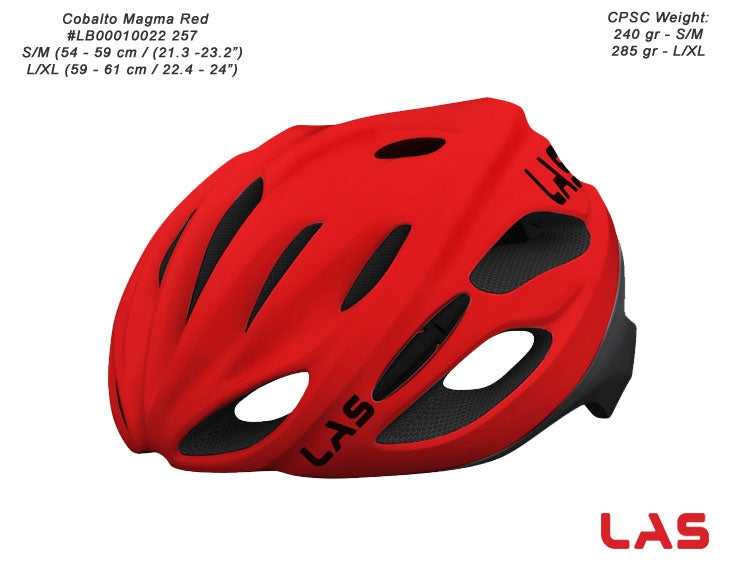 LAS Cobalto Cycling Helmet - Red/Black