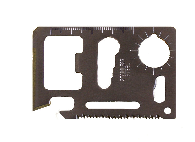 11-in-1 Credit Card Multi-Tool | Stainless Steel Wallet Survival Tool