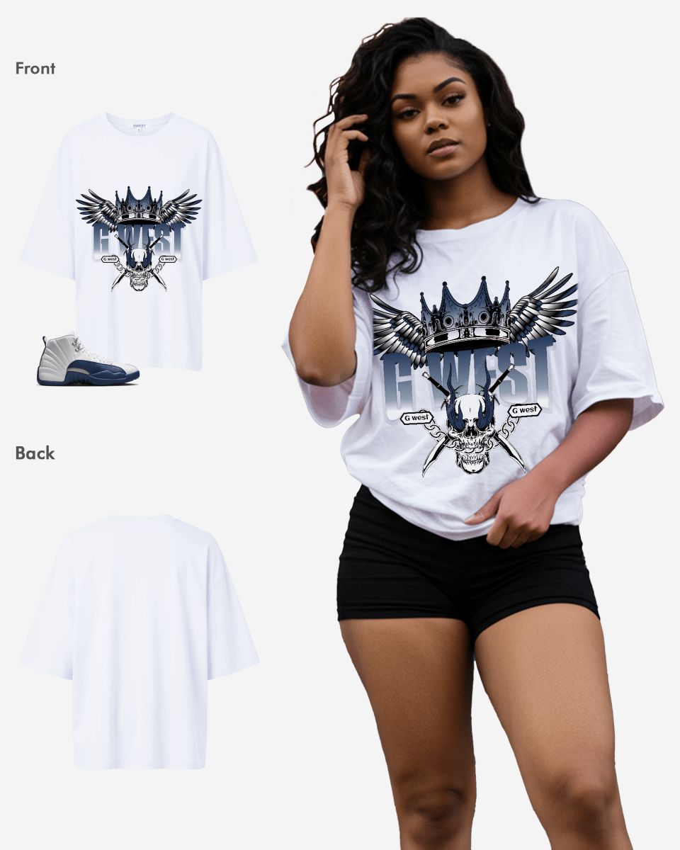 G West Crown Skull Oversized Women's T-Shirt