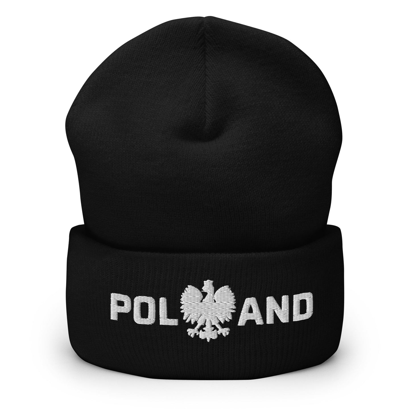 Poland With Polish Eagle Cuffed Beanie