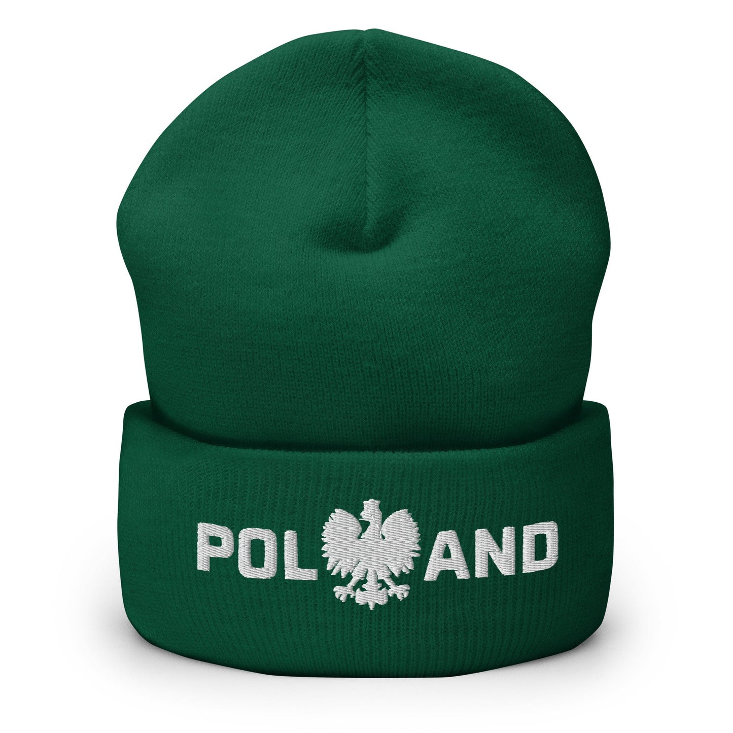 Poland With Polish Eagle Cuffed Beanie