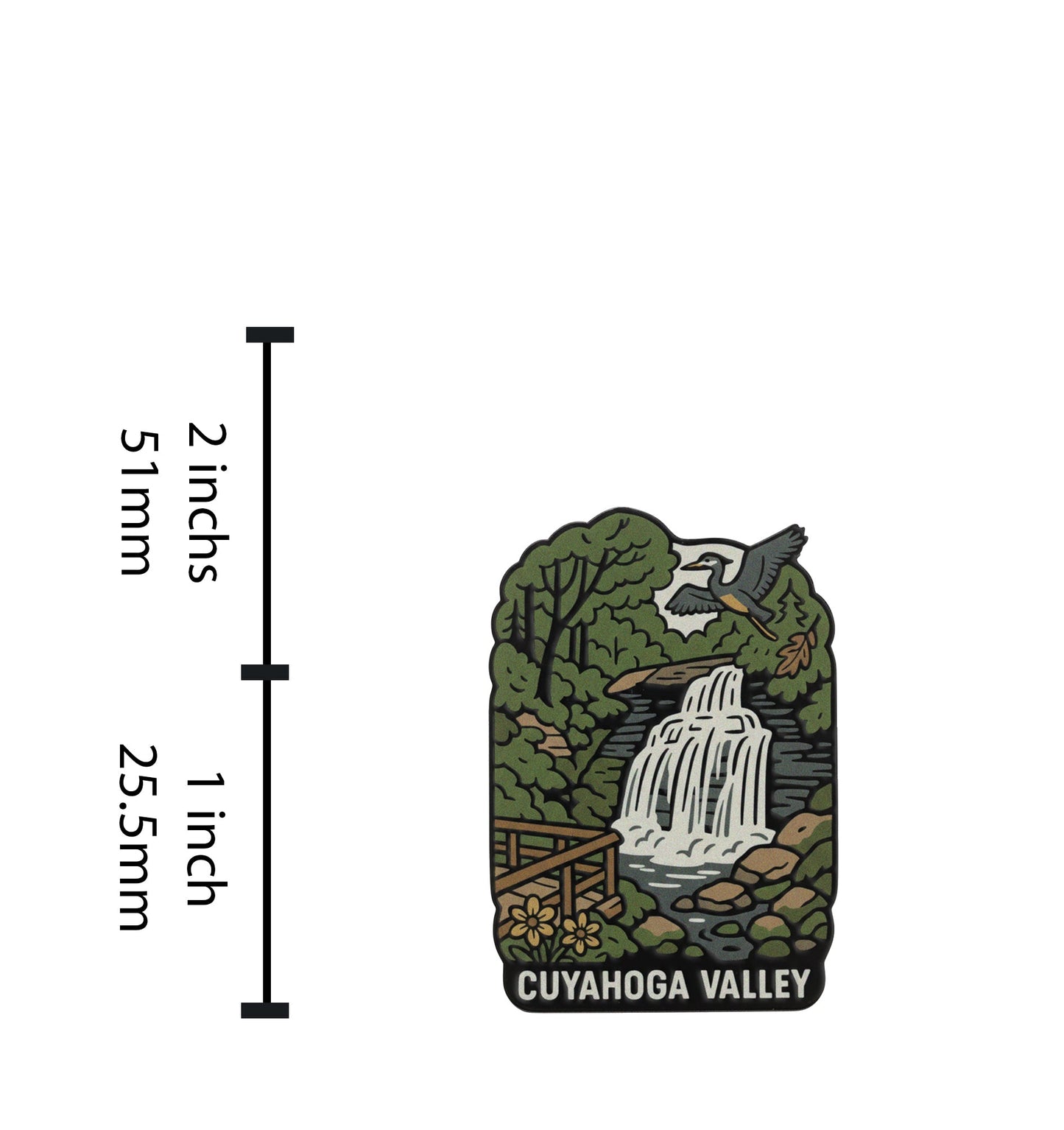 Cuyahoga Valley National Park Traveler Pin - Cleveland Brandywine Falls Souvenir Pin