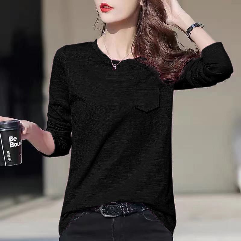 Slub Cotton Long Sleeve Tee - Soft Breathable Relaxed Fit Shirt