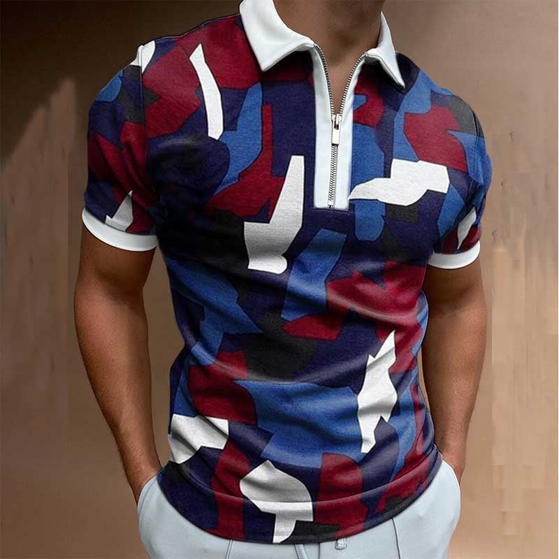 Men's Summer Polo Shirt Collection - Abstract & Geometric Designs