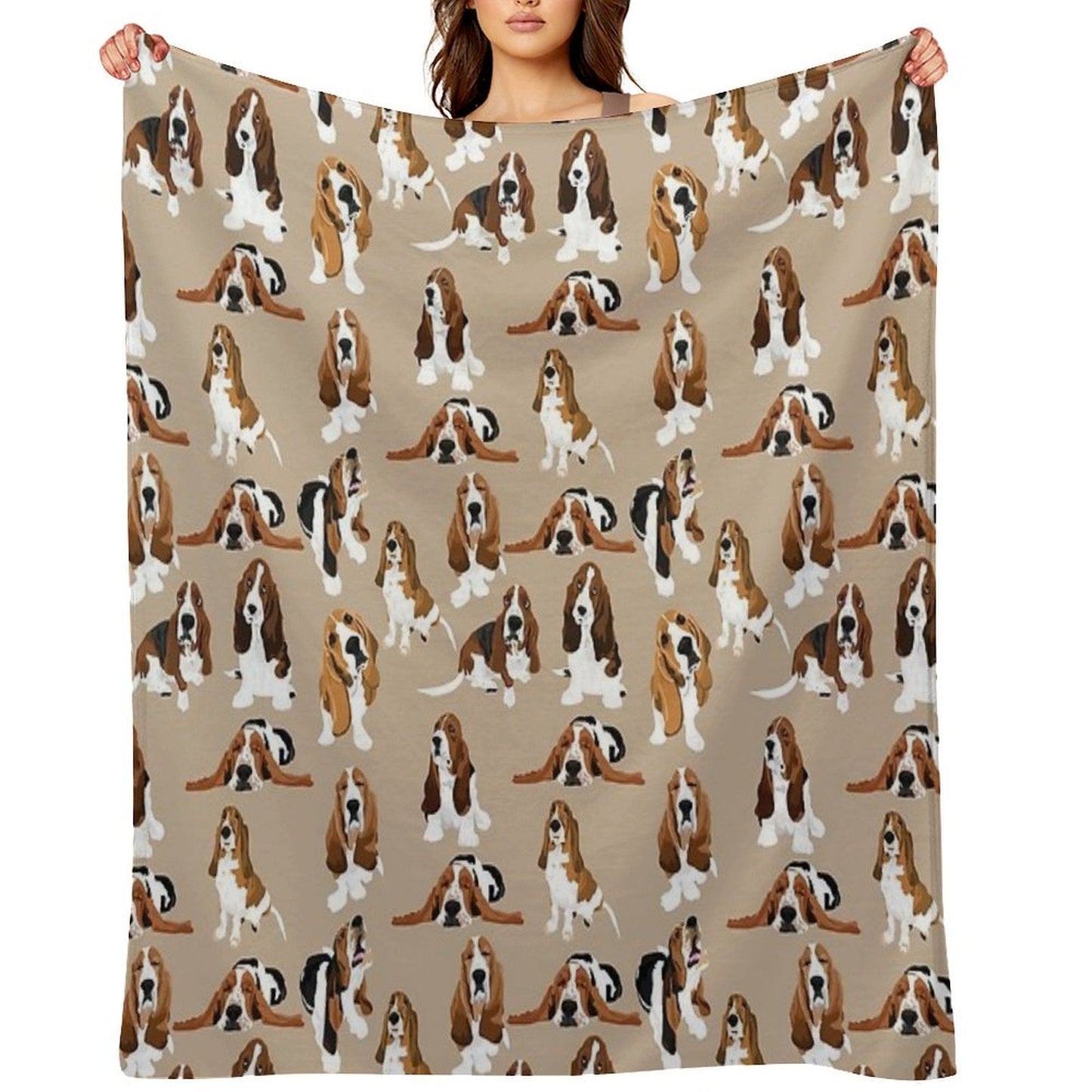Basset Hound Throw Blanket