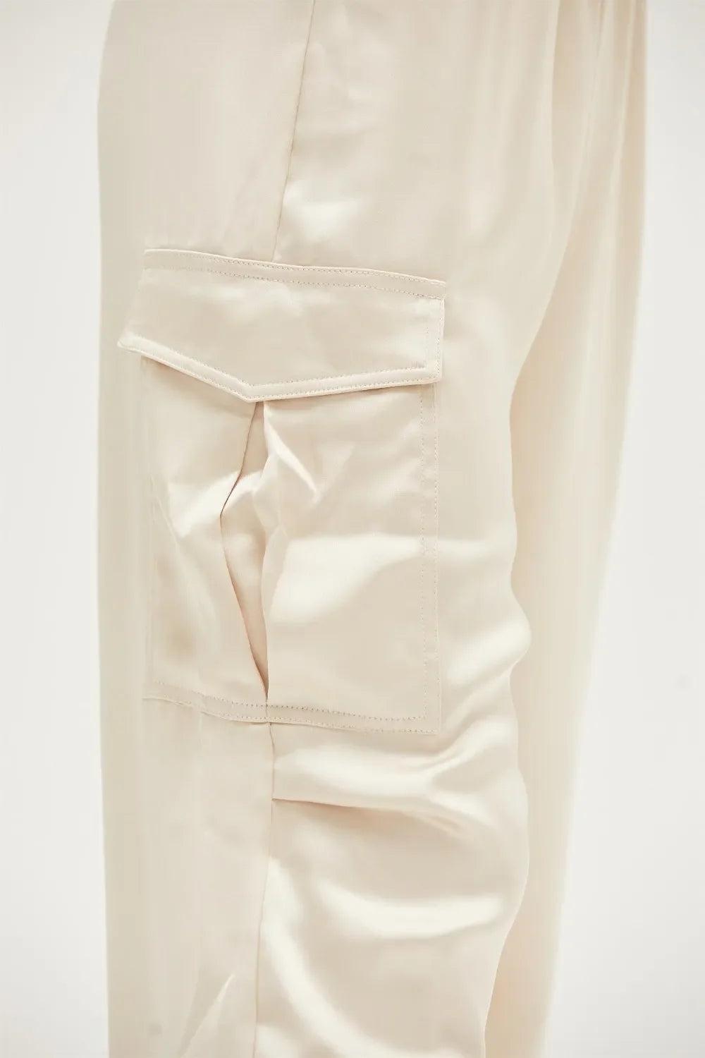 HYFVE Approach Satin Drawstring Hem Cargo Pants