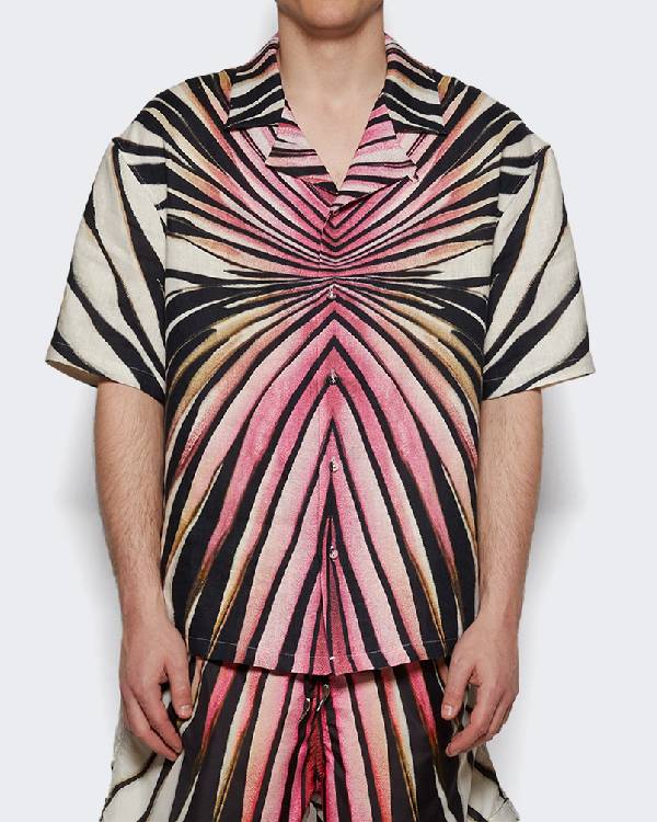E! News Travis Kelce Pink Printed Shirt
