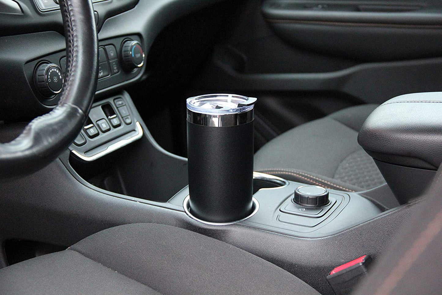 DRINCO® 20oz Insulated Tumbler w/Spill Proof Lid (Black)