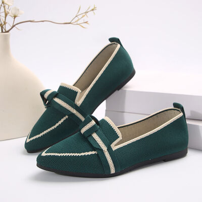 Point Toe Mesh Flat Slip-Ons - Sybaritic Boutique