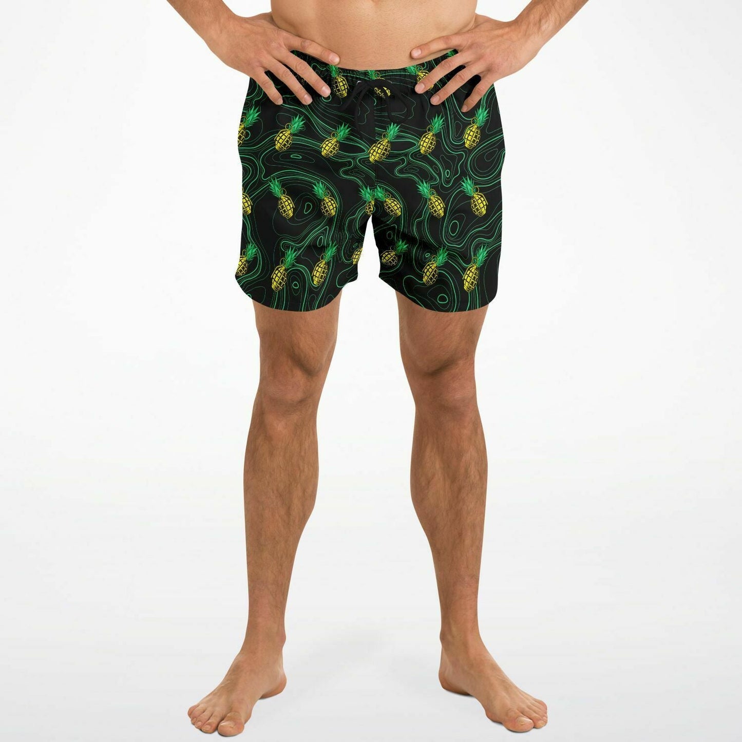 Rad Palm Pineapple Death Swim Trunks