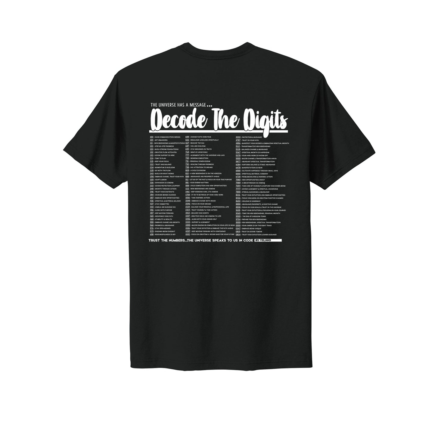 Decode the digits Unisex T-Shirt - Infused with Clear Quartz