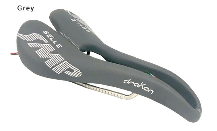 Selle SMP Drakon Saddle with Steel Rails (Grey)