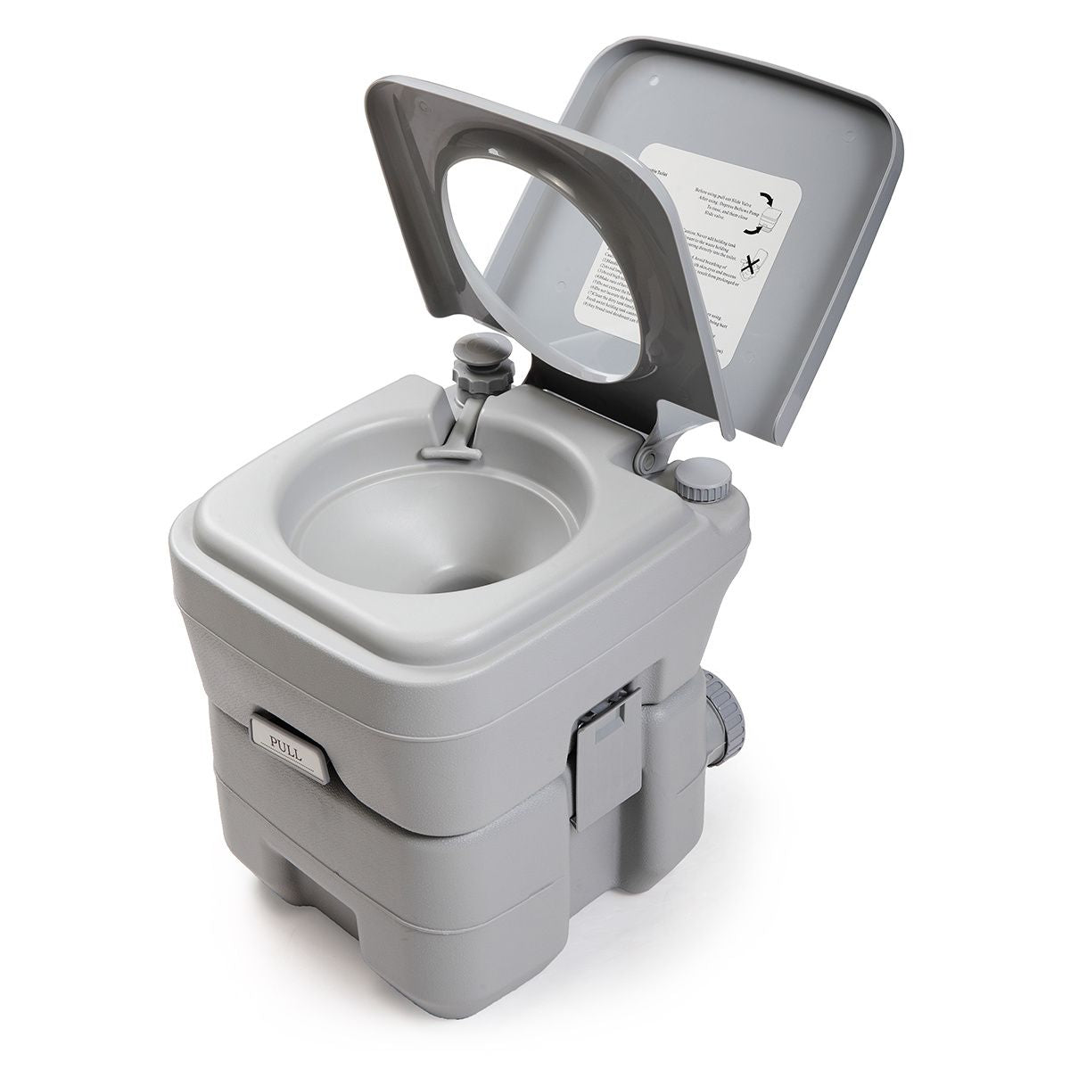 Travel Outdoor 5 Gallon Camping Portable Toilet, Flush Potty