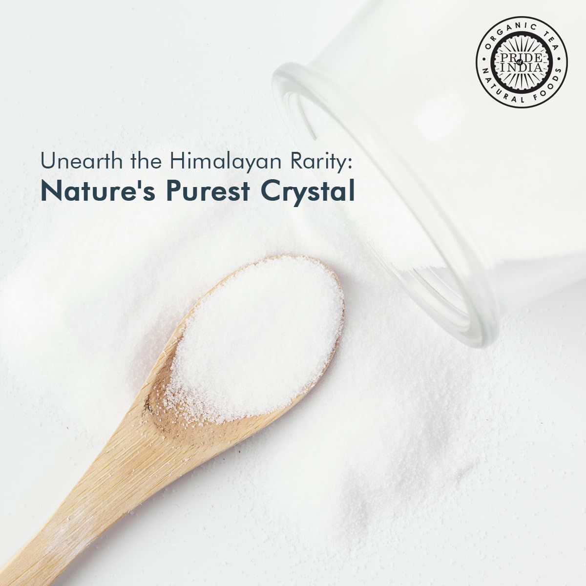 Himalayan White Salt by Pride Of India - 1lb - Rarest & Enriched W/84+ Natural Minerals- Low Sodium- Mineral Rich Nutrition and Enhanced Taste- Healthier Table Salt Substitute