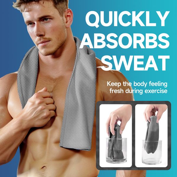 4 packs Super fiber Ice Towel Neck, Soft Breathable Cold Towel Cooling, Yoga, Sports, Golf, Gym, Camping, Running, Fitness, Exercise and More Activities