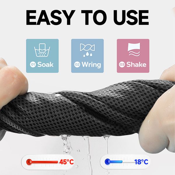 4 packs Super fiber Ice Towel Neck, Soft Breathable Cold Towel Cooling, Yoga, Sports, Golf, Gym, Camping, Running, Fitness, Exercise and More Activities