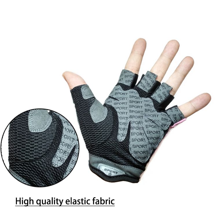 Gym Gloves, Women Yoga Weightlifting gloves Breathable Half Finger Anti-Slip Pad Bicycle Cycling Glove Sport Exercise Equipment