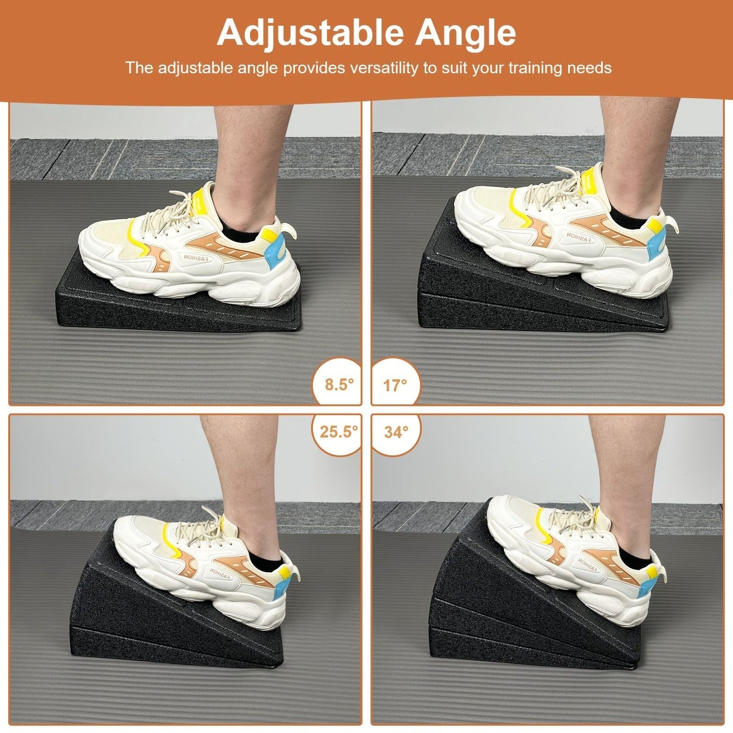 3pcs/set Slant Board; Foam Calf Stretcher With 5 Positions Adjustable Slant Board For calf stretch board
