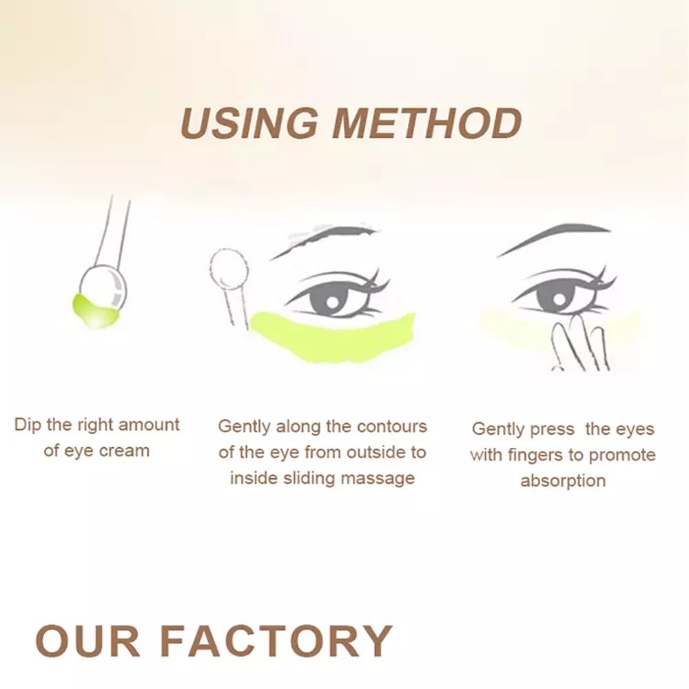 Facial Eye Cream Massager Stick with Metal Wand Applicator for Smooth Skin