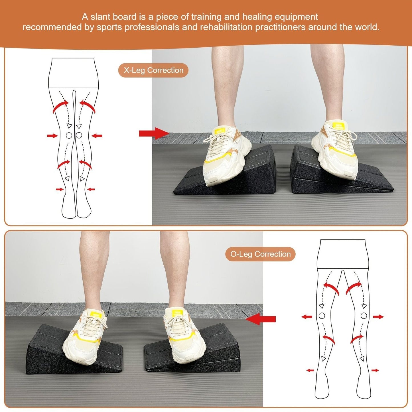 3pcs/set Slant Board; Foam Calf Stretcher With 5 Positions Adjustable Slant Board For calf stretch board