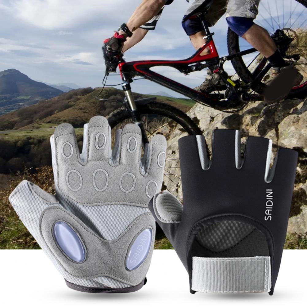 1 Pair Training Gloves Non-Slip Fingerless weight lifting gloves Palm Protector Unisex Sweat-wicking Ridding gym Gloves for Outdoor Sports