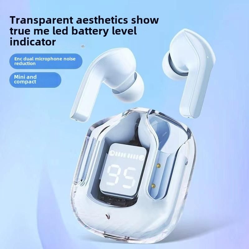 Transparent Wireless On-Ear In-Ear Bluetooth Noise Cancellation 5.3 Sports earbuds