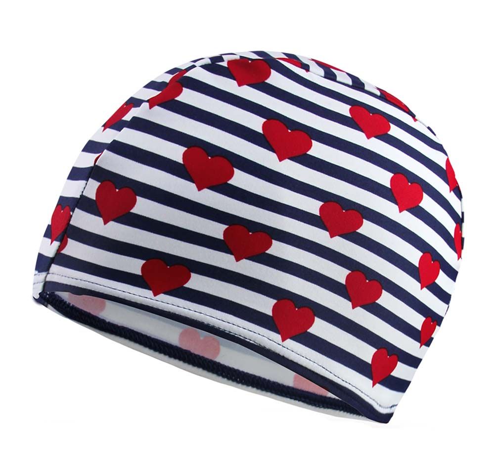 Kids Elastic Swim Caps Waterproof Swimming Cap, 2 Pack Solid Color