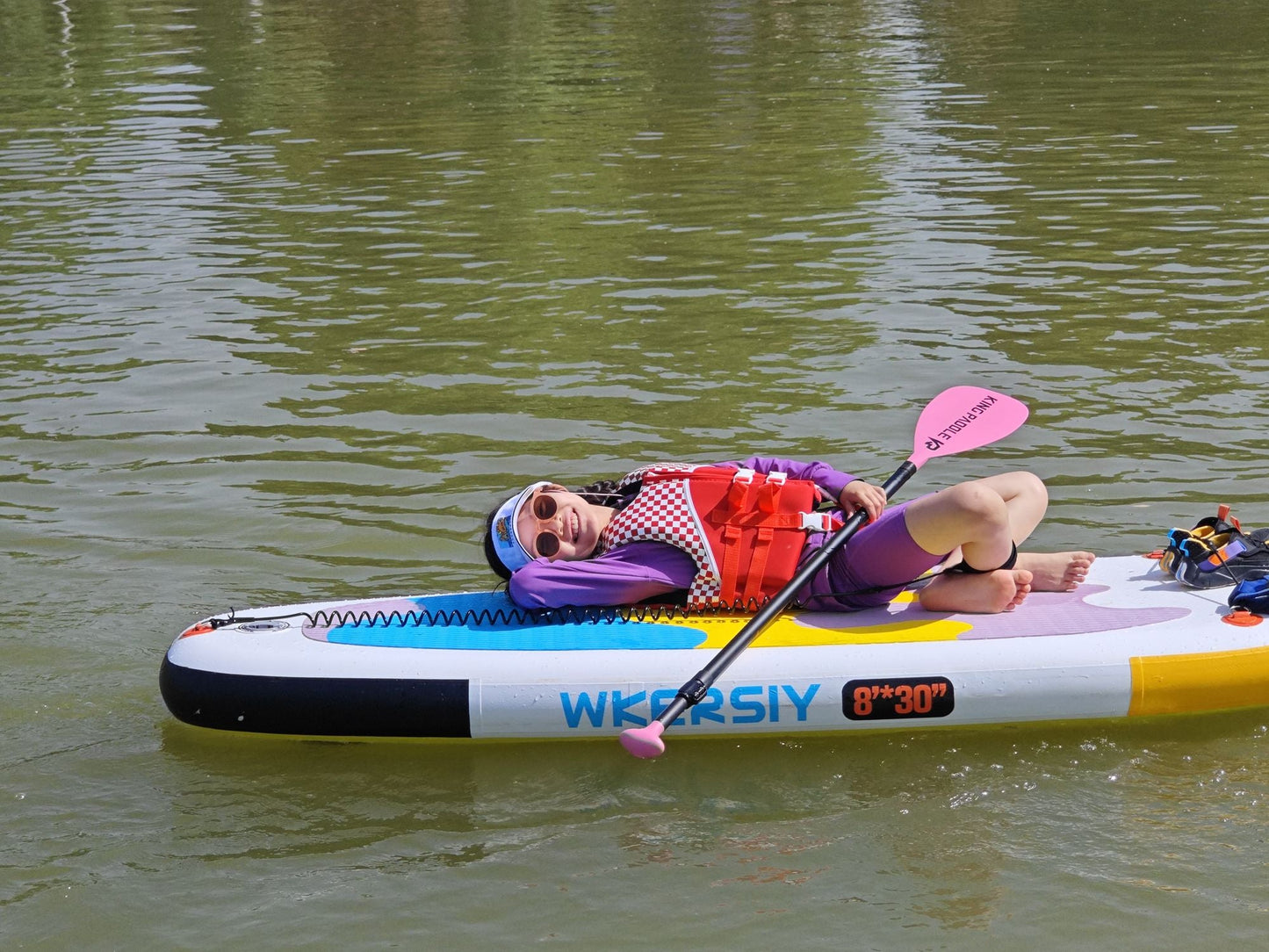 inflatable paddle board 8' Kids Sup including sup paddle, paddleboard backpack, pump, leash