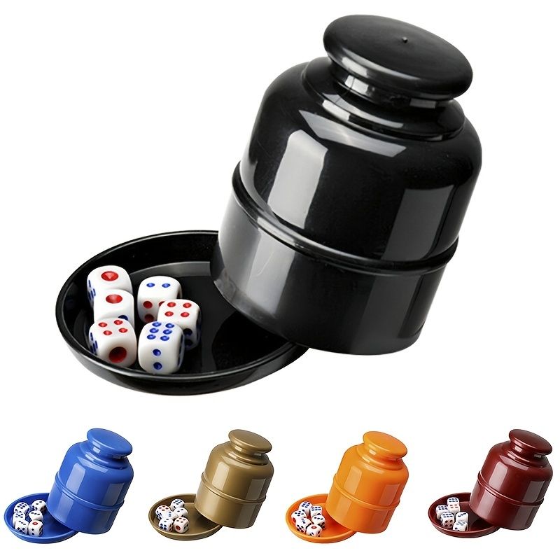1pc standard Dice & Dice Cup Set; Bar Sieve Thickened Combination with Bottom Holder; Outdoor Table Game Accessories