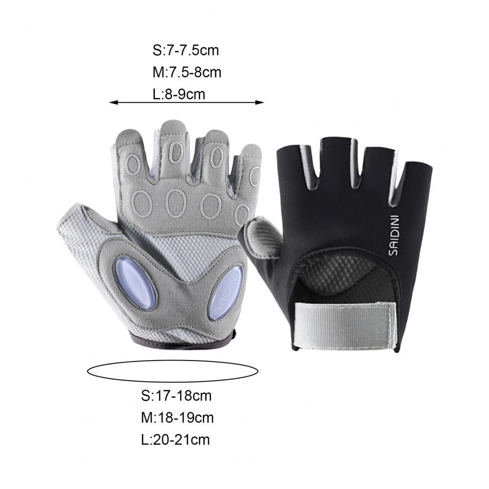 1 Pair Training Gloves Non-Slip Fingerless weight lifting gloves Palm Protector Unisex Sweat-wicking Ridding gym Gloves for Outdoor Sports