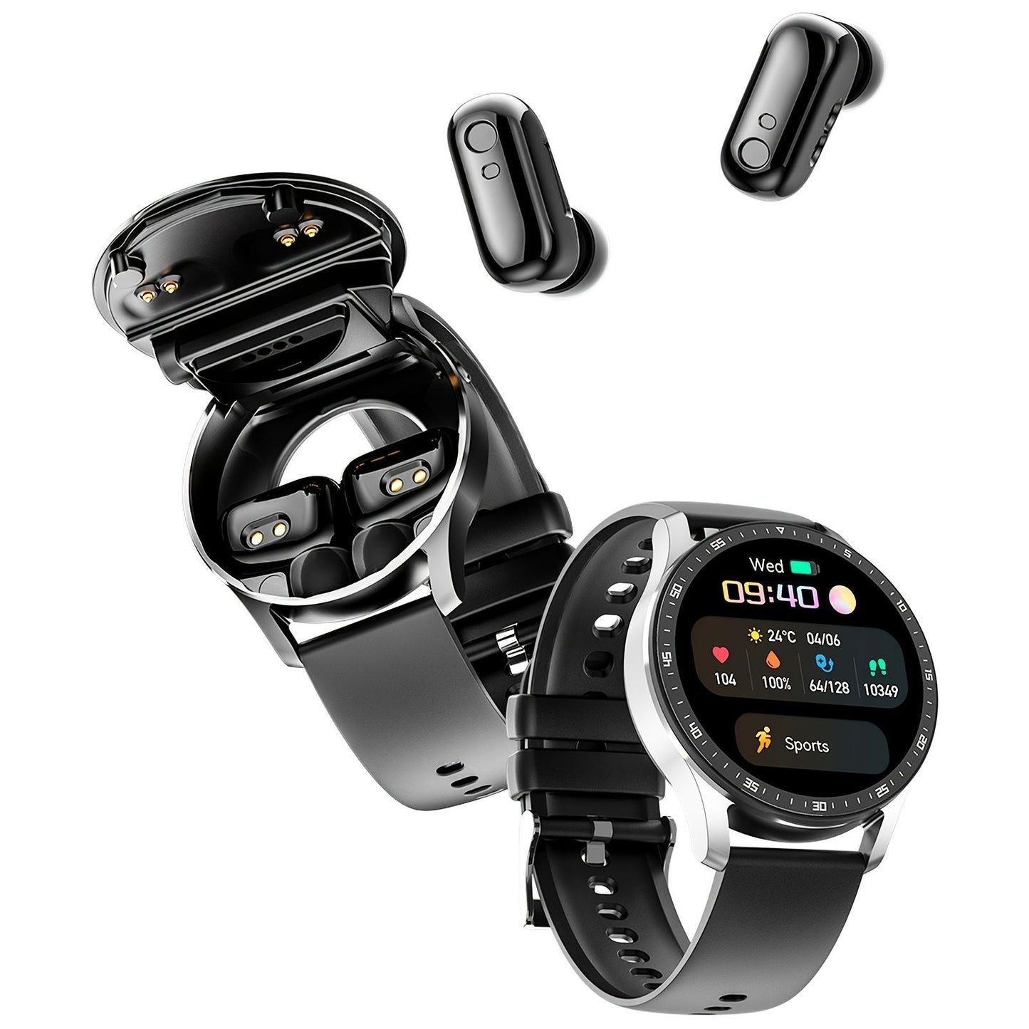 Smart Watch fitness tracker With Built-in Earphone Waterproof Monitoring Blood Pressure Heart Rate Call Is Suitable For Android And IOS