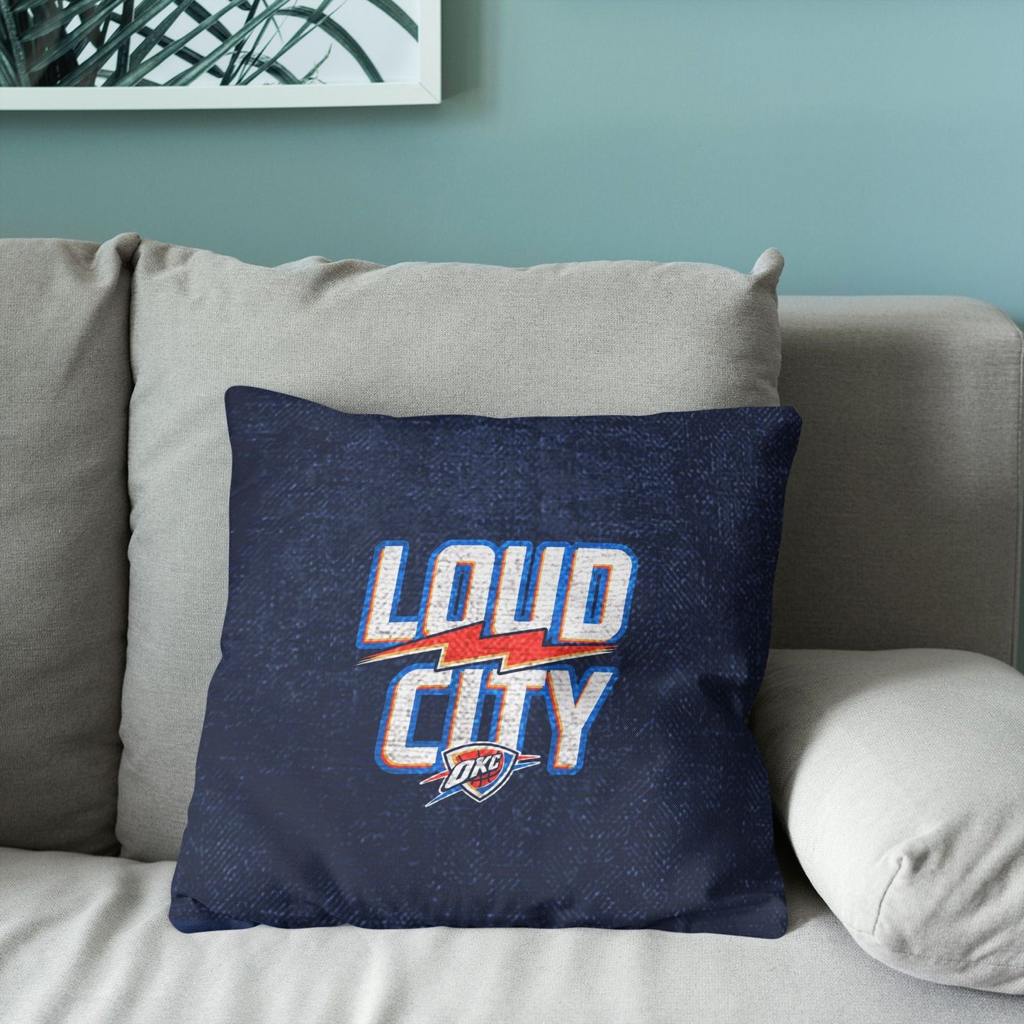 Oklahoma City Thunder NBA Hoopla Double Sided Tapestry Pillow 18 x 18 inches