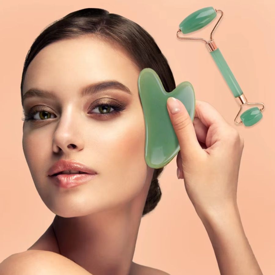 Facial Sculpting Gua Sha Massage Stones - 2PCS Anti-Wrinkle Tools for Neck & Body Care