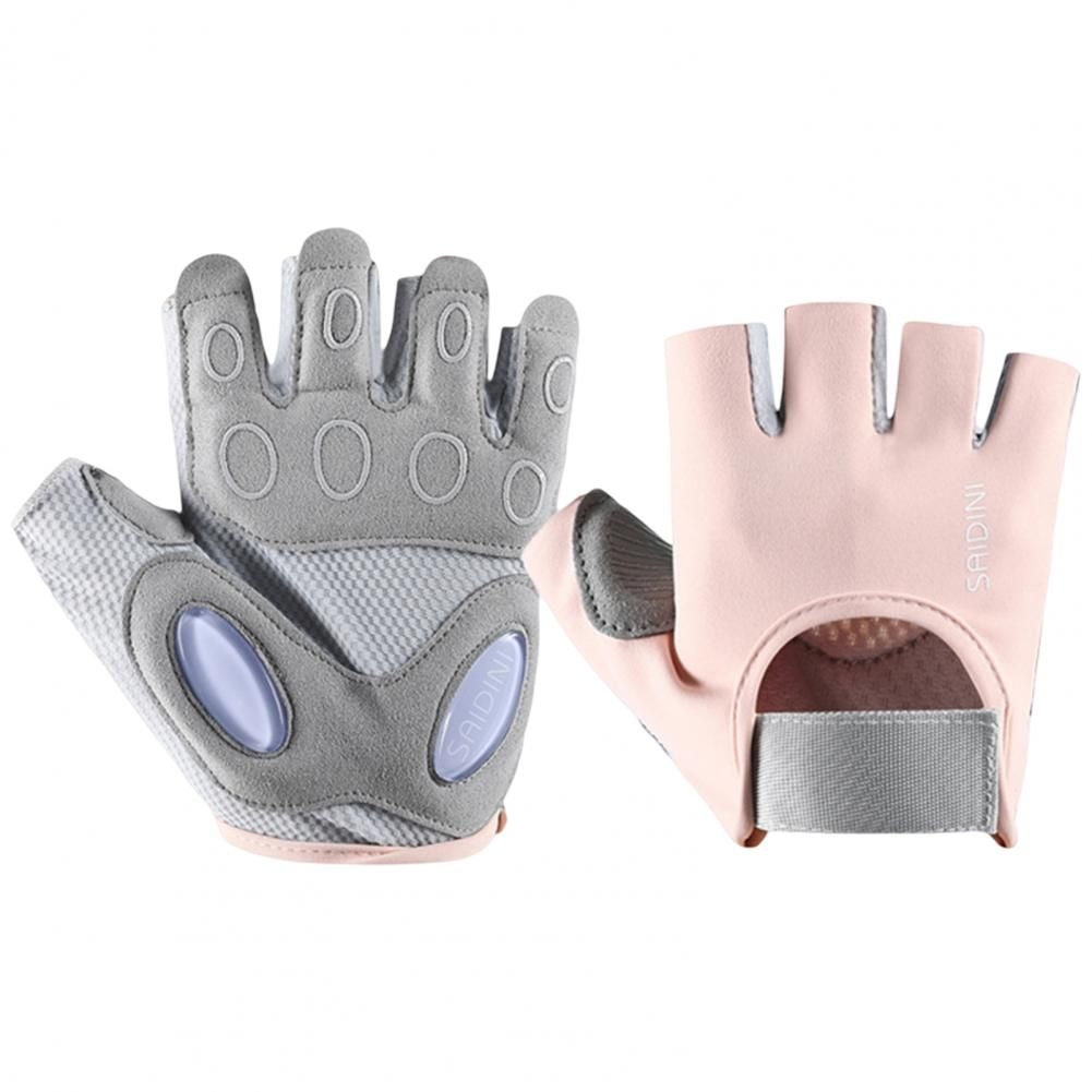 1 Pair Training Gloves Non-Slip Fingerless weight lifting gloves Palm Protector Unisex Sweat-wicking Ridding gym Gloves for Outdoor Sports