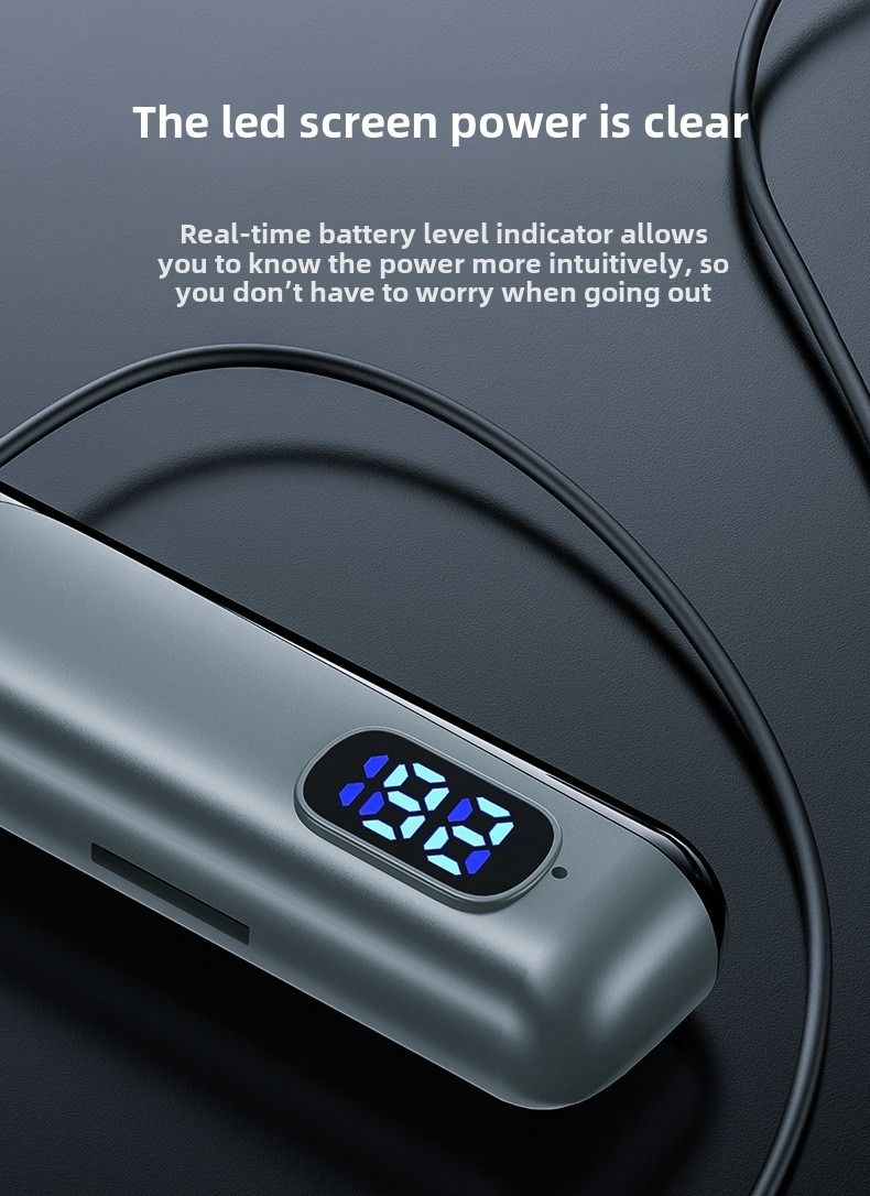 Bluetooth headset neck type ultra-long standby noise reduction for Apple Huawei 5.3 wireless in-ear sports headphones
