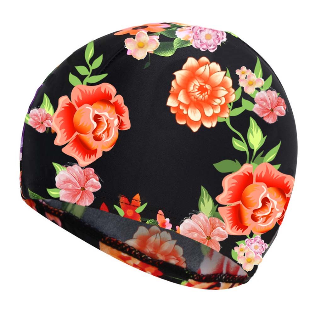 Swim Caps Waterproof Swimming Cap, Black, 2 Pack Solid Color, 2 Pack