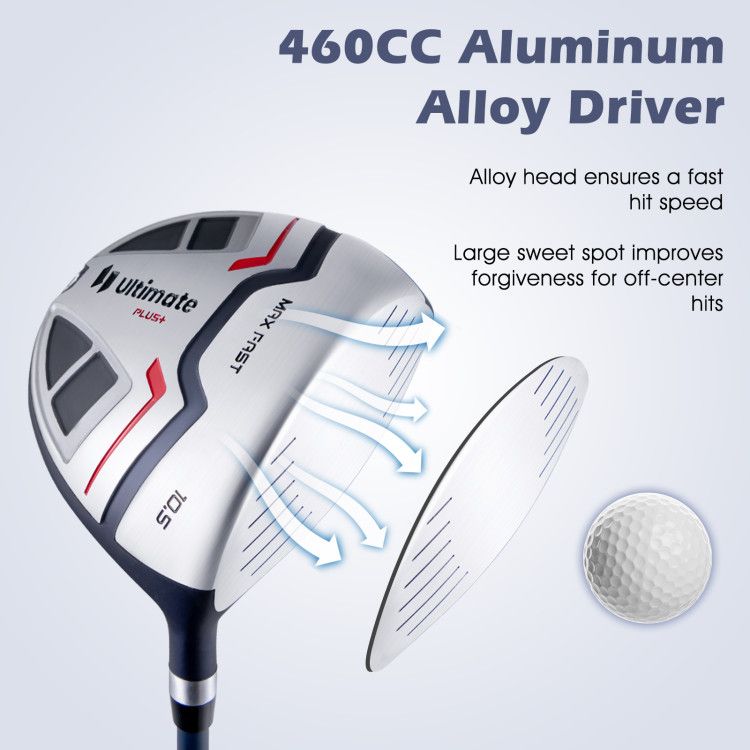 11 Pieces Complete Golf Club Package Set