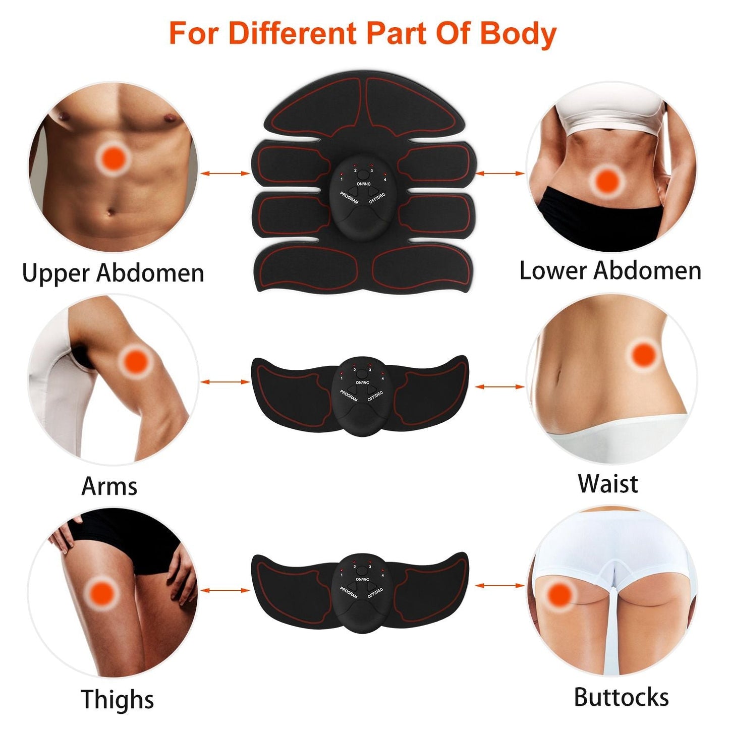 Advanced EMS Abdominal Toning Belt for Fitness - 6 Modes for Effective Muscle Stimulation