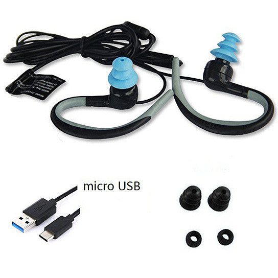 Waterproof Bluetooth Headphones with Swimmers Earbuds