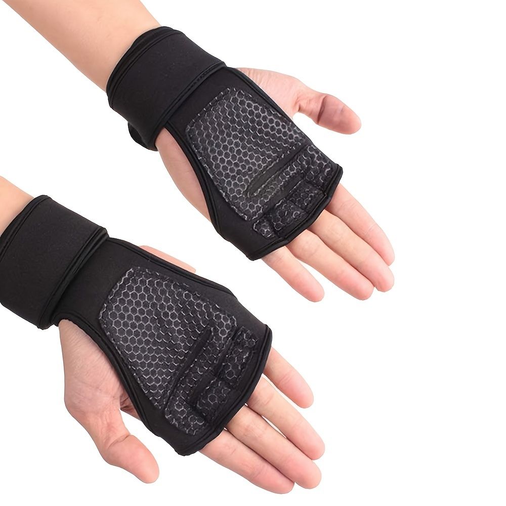1 Pairs Unisex Weight lifting gloves Training Gloves Fitness Sports Body Building Gymnastics Gym gloves Hand Wrist Palm Protector Gloves