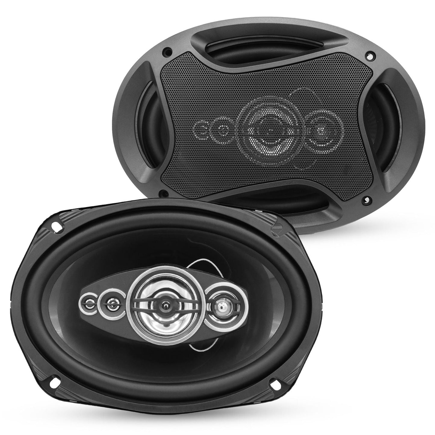 5 Core 6x9 Car Speaker Pair 800W 4Ohm 2 Way Coaxial Speaker w Super Tweeter Universal Fit for Cars Stereo Easy Installation High Performance Sound System for Clear Sound & Deep Bass - CS 69 2W