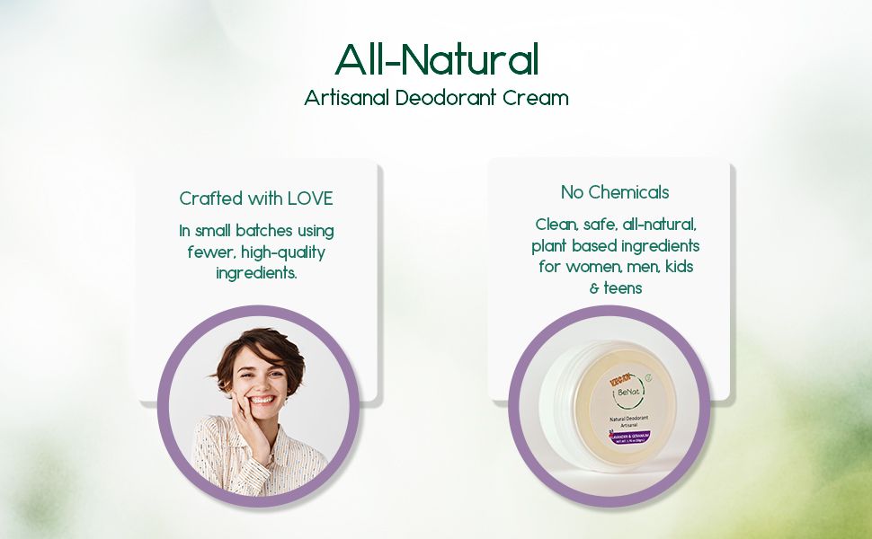 Natural Vegan Deodorant Cream - All-Day Freshness & Odor Protection