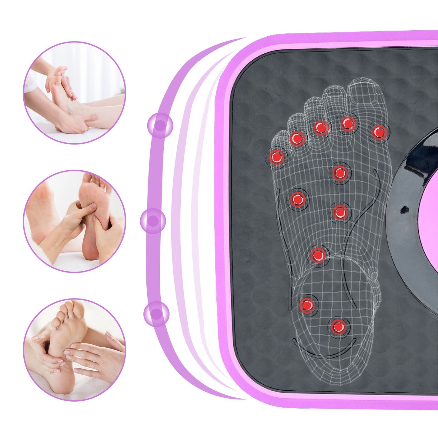 Vibration Plate Fitness Platform, Whole Body Exercise Machine for Lymphatic Drainage, Shaking Workout Board with 120 Speed Levels, Fat Burner and Weight Loss Equipment for Men and Women.