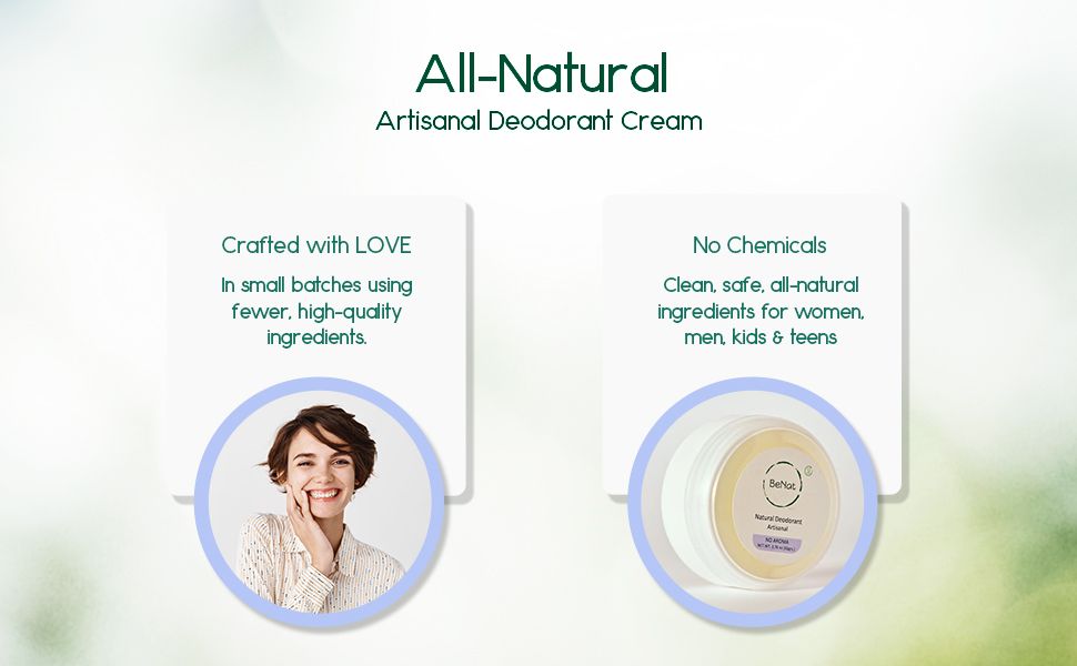 Natural Vegan Deodorant Cream - All-Day Freshness & Odor Protection