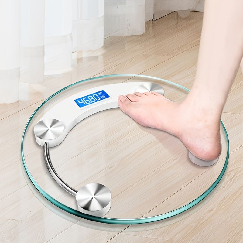 1pc Transparent Bathroom Scales LCD Electronic, smart Digital Scale Bear 180 KG Body Weight Scales Floor Scales